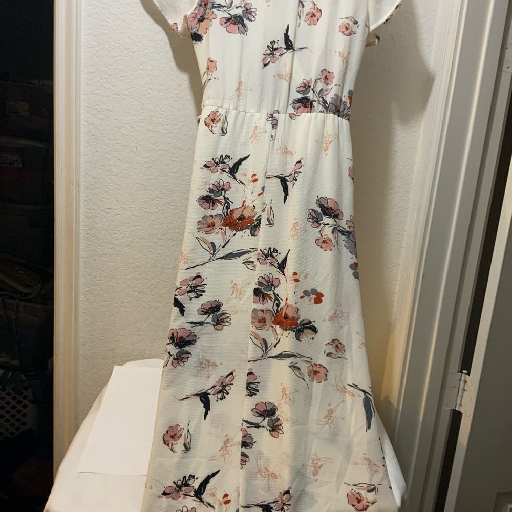 Staccato White Floral Maxi dress multicolor size Small - Picture 6 of 12